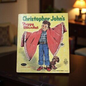 Christopher Johns Fuzzy Blanket Vintage Childrens Book Whitman Publishing 1960 F